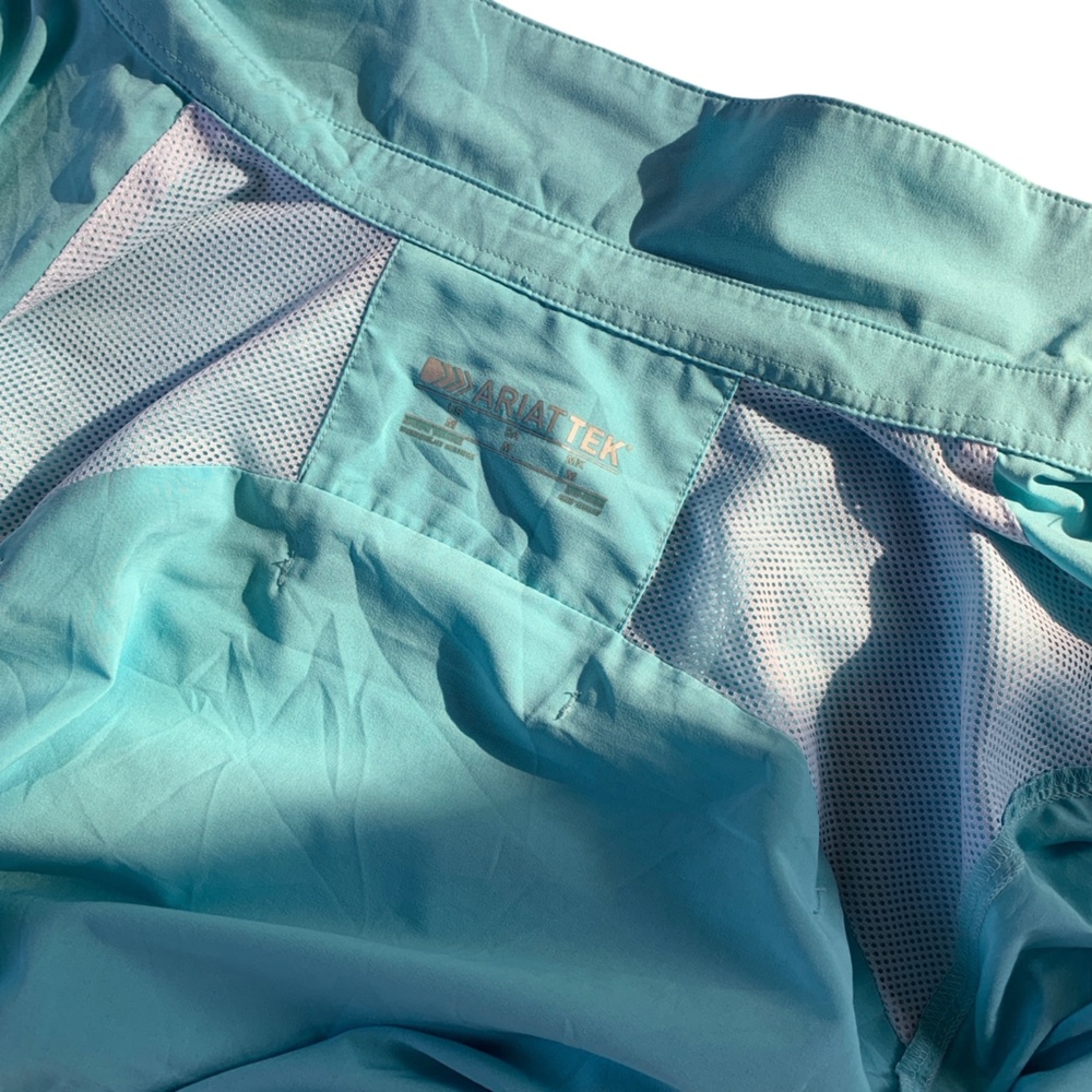 Ariat VentTEK Turquoise Performance Shirt M - Picture 3 of 9